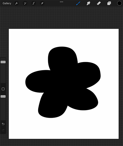 How to Create Stamp Brush in Procreate Step 1