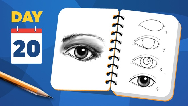 Apprenez les étapes pour dessiner un bel œil humain à partir de zéro - Leçon pour débutants