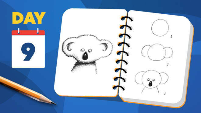 Apprendre à dessiner des koalas mignons en toute simplicité - Leçon pour débutants